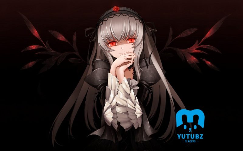 红色眼睛哥特式动漫美女高清电脑壁纸-玉兔4K壁纸！