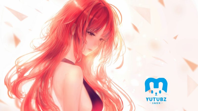 红色长发动漫美女高清壁纸-玉兔4K壁纸！