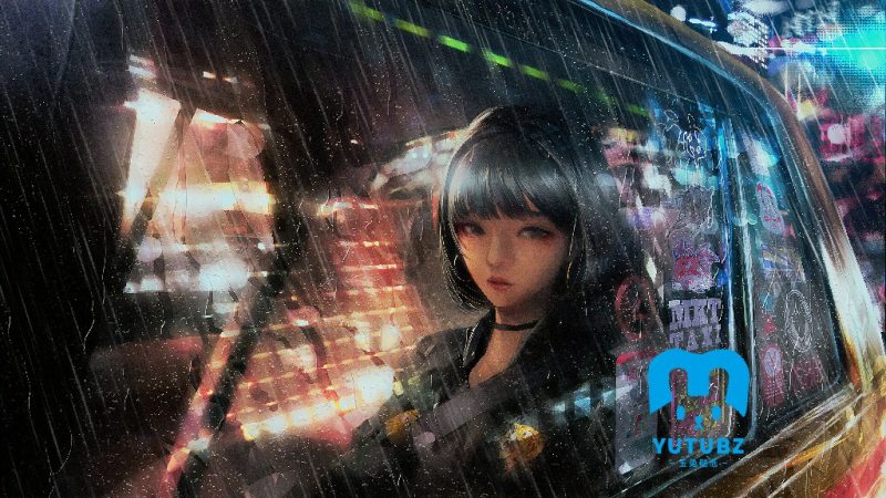 赛博朋克车里美女高清壁纸-玉兔4K壁纸！