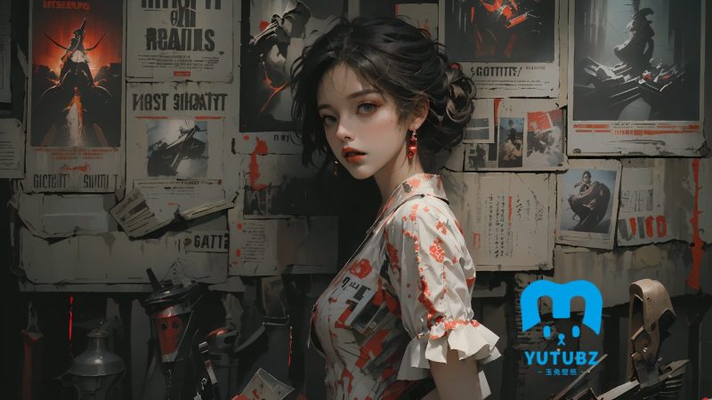 报纸墙_动漫美女-玉兔4K壁纸！