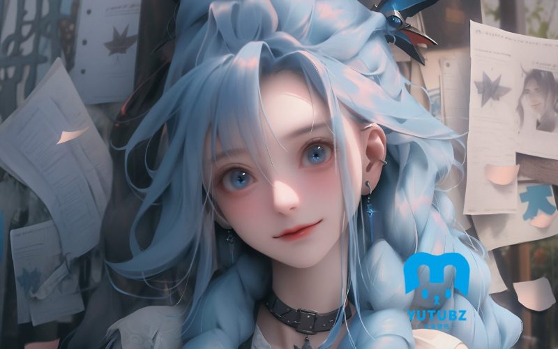 金克丝_蓝色头发-玉兔4K壁纸！