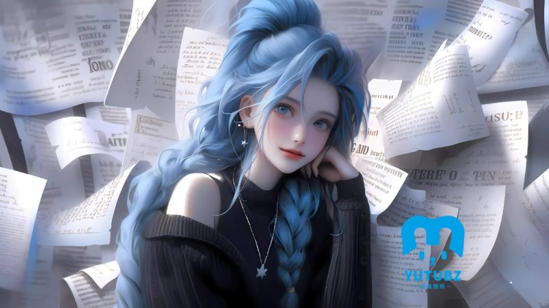 金克丝蓝色头发黑色外套_报纸墙-玉兔4K壁纸！