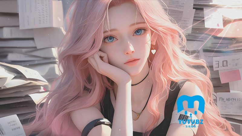 萨勒芬妮一手托腮报纸-玉兔4K壁纸！