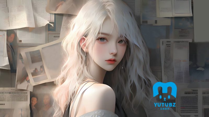 银发动漫女孩_报纸墙-玉兔4K壁纸！