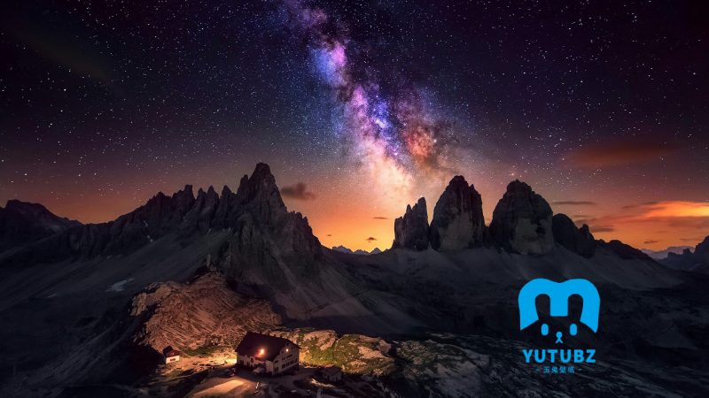 夜晚银河系长时间曝光摄影-玉兔4K壁纸！