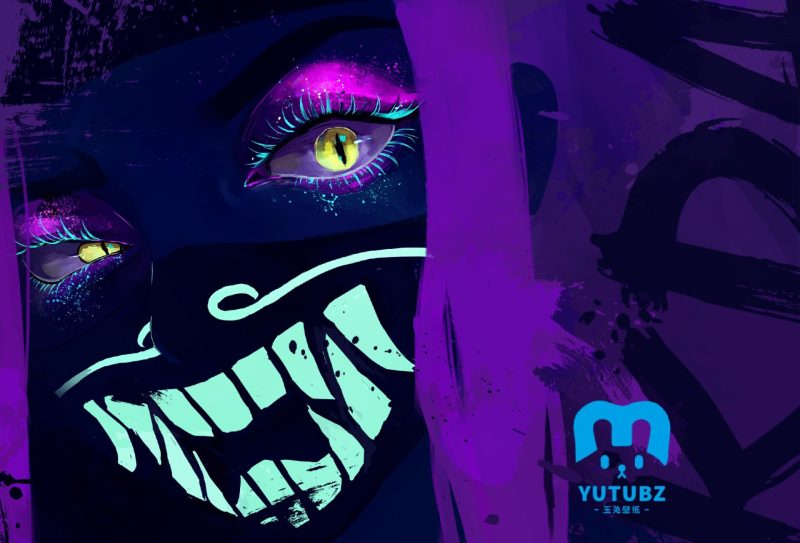 英雄联盟_离群之刺阿卡丽-玉兔4K壁纸！