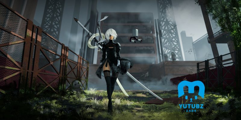 《尼尔：机械纪元》2B壁纸-玉兔4K壁纸！