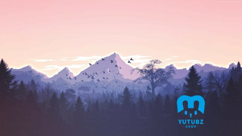 数字艺术风景森林林区高山-玉兔4K壁纸！