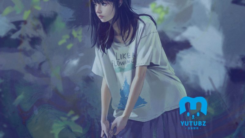 国人画师Rui+Li美丽的少女-玉兔4K壁纸！