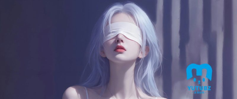 唯美蒙眼女神 带鱼屏动漫壁纸-玉兔4K壁纸！