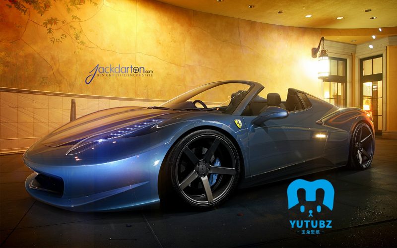 法拉利蜘蛛-玉兔4K壁纸！