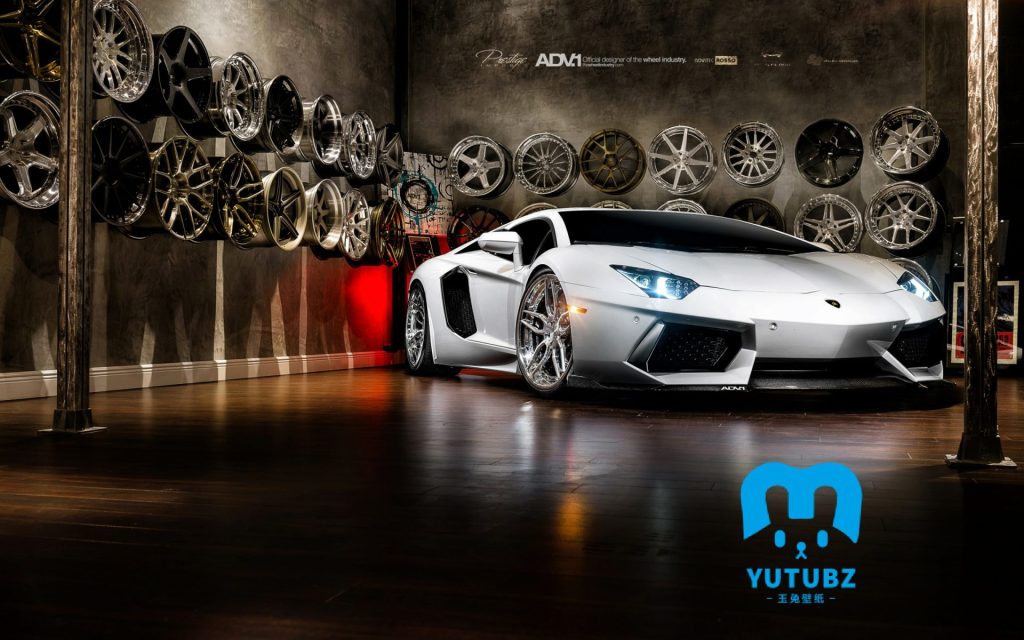 配备 Adv1 车轮的兰博基尼 Aventador-玉兔4K壁纸！