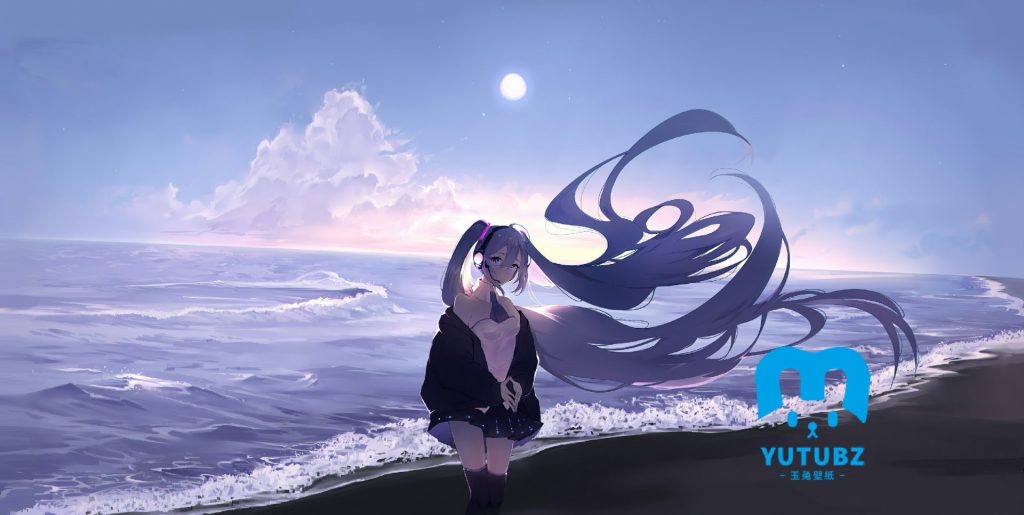 初音未来vocaloid 4k桌面壁纸-玉兔4K壁纸！