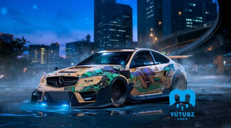 梅赛德斯漂移-玉兔4K壁纸！