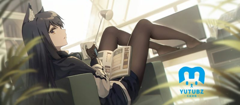 《明日方舟》德克萨斯2k带鱼屏桌面壁纸-玉兔4K壁纸！