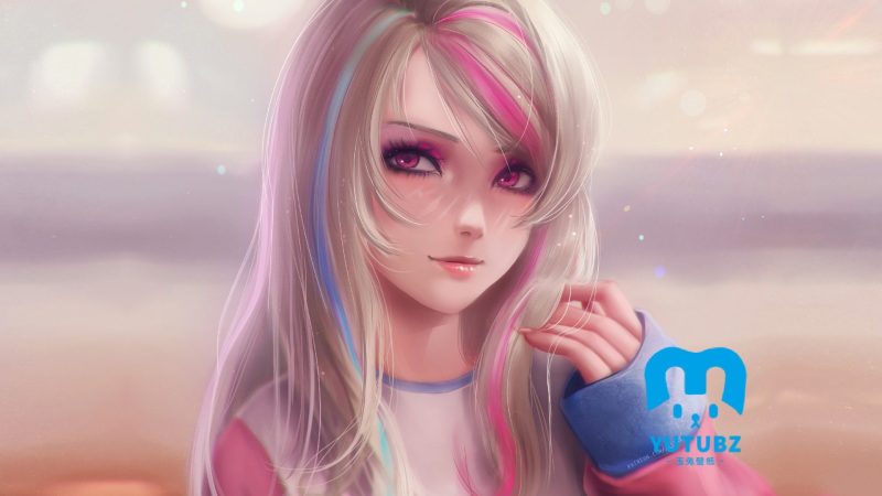 长发女孩4k动漫壁纸-玉兔4K壁纸！