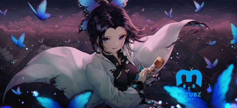 《鬼灭之刃》蝴蝶忍2k桌面壁纸-玉兔4K壁纸！