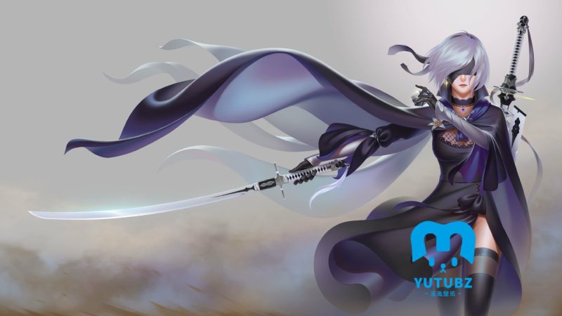 《尼尔：机械纪元》2b美女游戏5k桌面壁纸-玉兔4K壁纸！