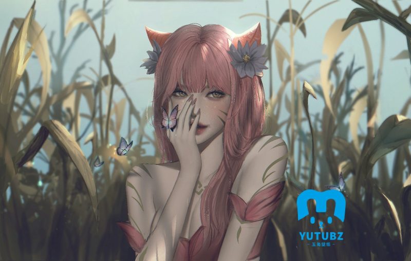 英雄联盟阿狸摸脸电脑桌面壁纸-玉兔4K壁纸！