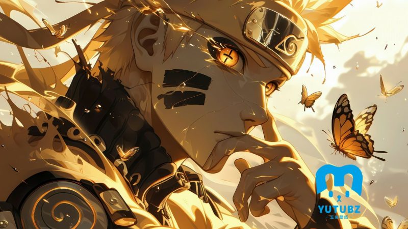 漩涡鸣人，火影忍者人物，全身金色的鸣人AI壁纸-玉兔4K壁纸！