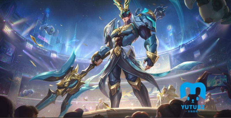 王者荣耀吕布逐霄战戟8K游戏壁纸-玉兔4K壁纸！