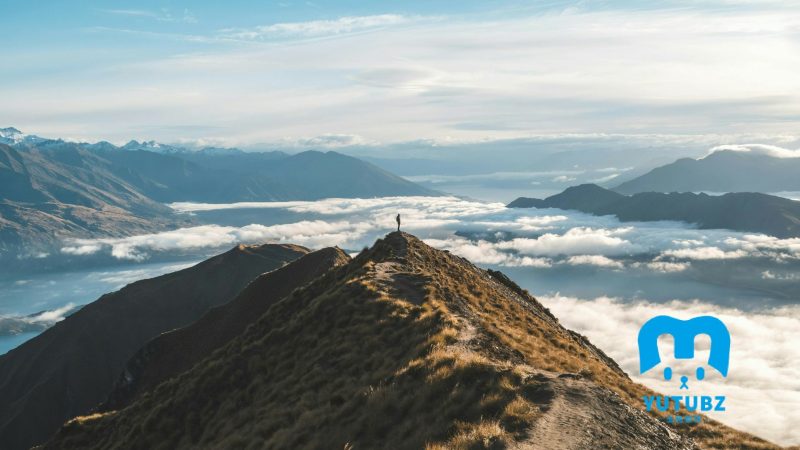 山顶，风景，俯瞰视觉，登山，高清唯美山野风景-玉兔4K壁纸！