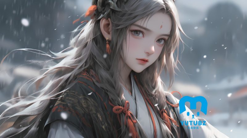 冬季背景-玉兔4K壁纸！