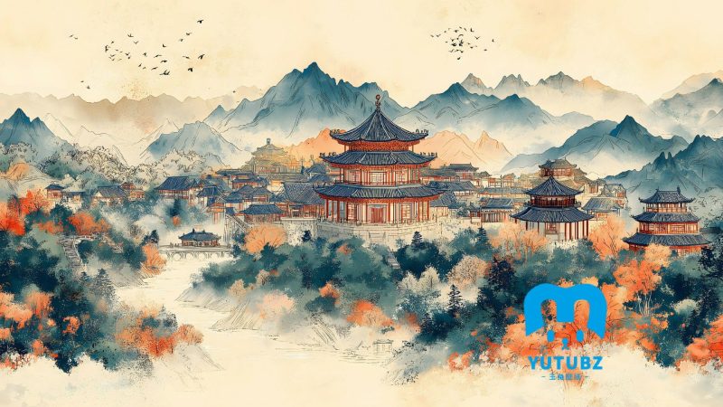 古建写意-古建背景-玉兔4K壁纸！