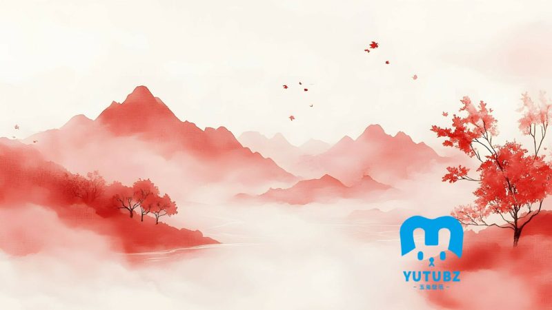 云雾山水-国风山水-玉兔4K壁纸！