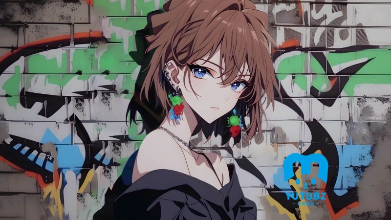 灰原哀_涂鸦墙背景-玉兔4K壁纸！