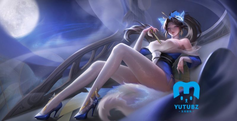 《王者荣耀》不知火舞8k电脑桌面壁纸-玉兔4K壁纸！