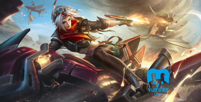 《王者荣耀》戈娅沙海飞舟6k电脑桌面壁纸-玉兔4K壁纸！