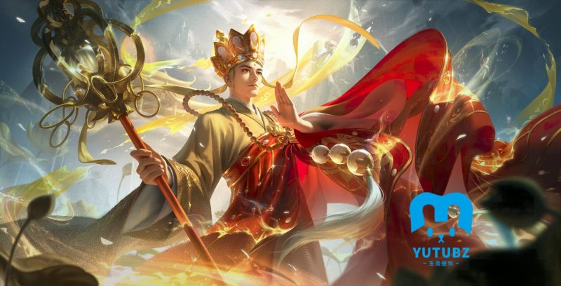 《王者荣耀》金蝉唐三藏6k电脑桌面壁纸-玉兔4K壁纸！