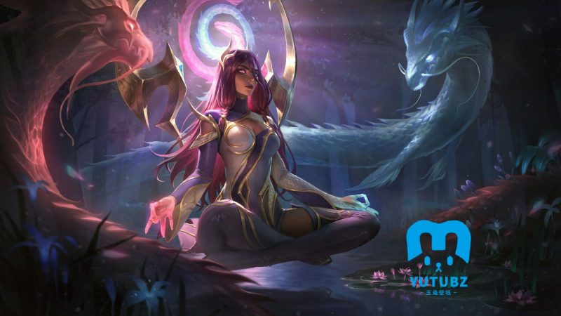 《英雄联盟》卡尔玛8k电脑桌面壁纸-玉兔4K壁纸！