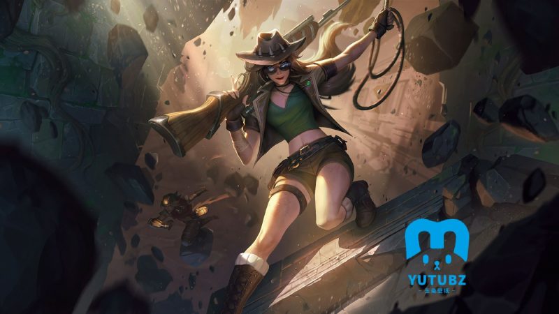 《英雄联盟》凯特琳古墓丽影8k电脑桌面壁纸-玉兔4K壁纸！