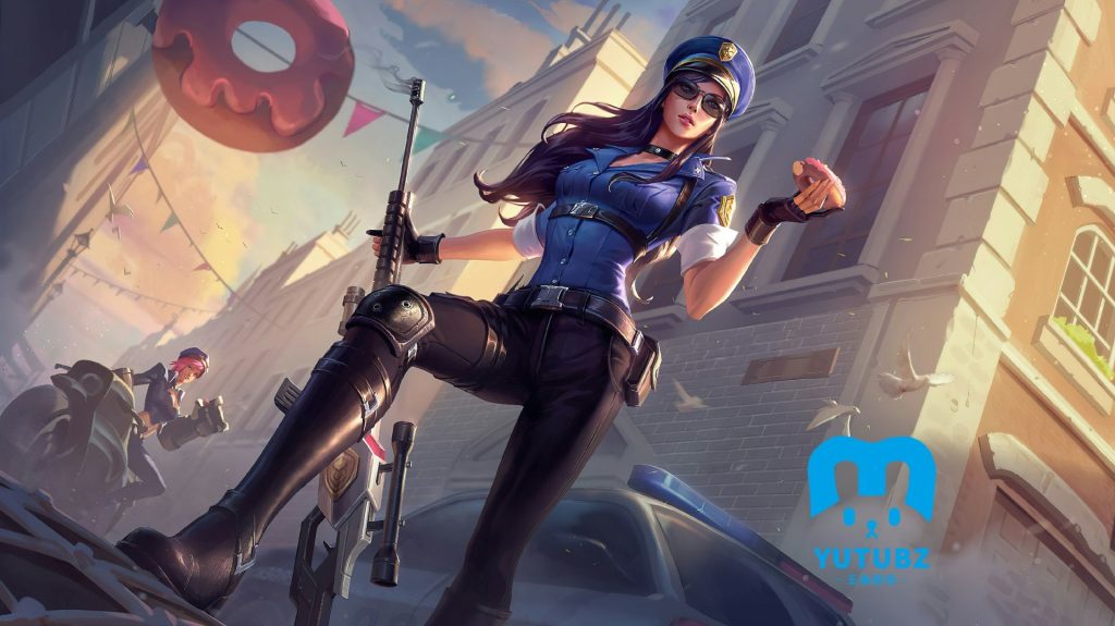 《英雄联盟》凯特琳女警狙击8k电脑桌面壁纸-玉兔4K壁纸！
