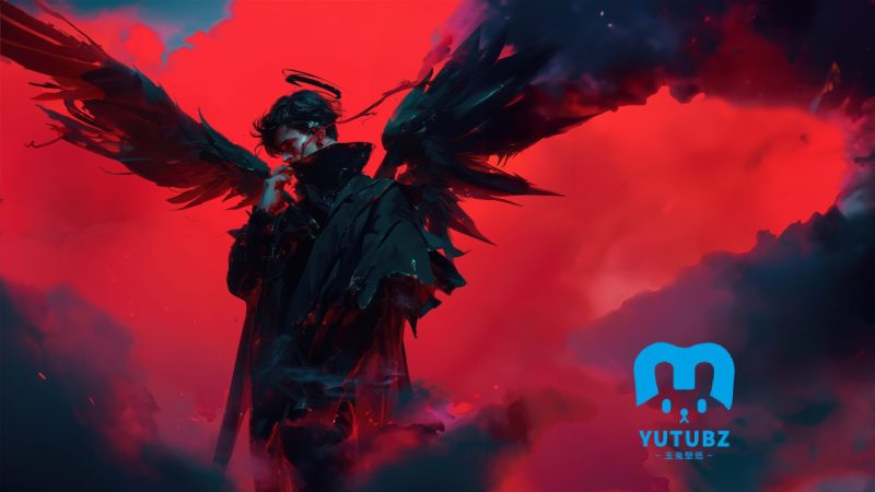 堕天使-幻想-玉兔4K壁纸！