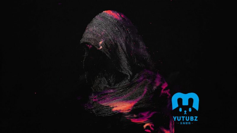 幽灵面纱-抽象艺术-玉兔4K壁纸！