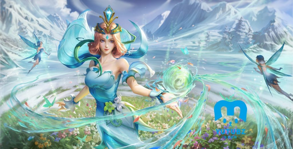 王者荣耀落雪兰心甄姬8k电脑桌面壁纸-玉兔4K壁纸！