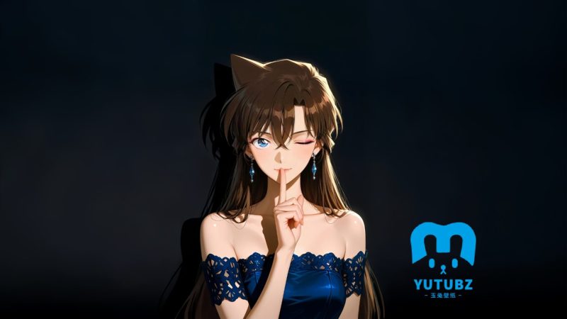 名侦探柯南-小兰-玉兔4K壁纸！