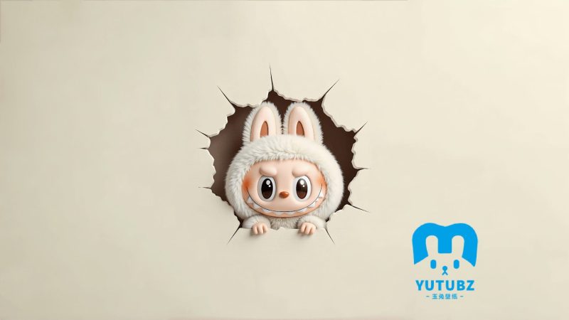 LABUBU-个性背景-玉兔4K壁纸！