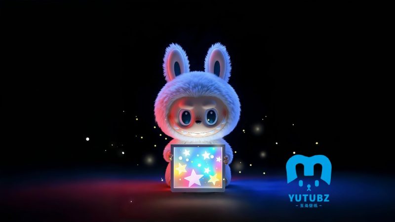 LABUBU-卡通角色-玉兔4K壁纸！