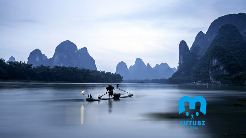 传统渔猎-山水意境-玉兔4K壁纸！