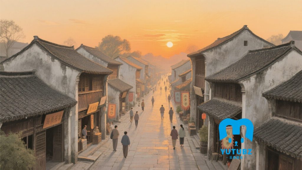 中式古巷-传统街巷-玉兔4K壁纸！