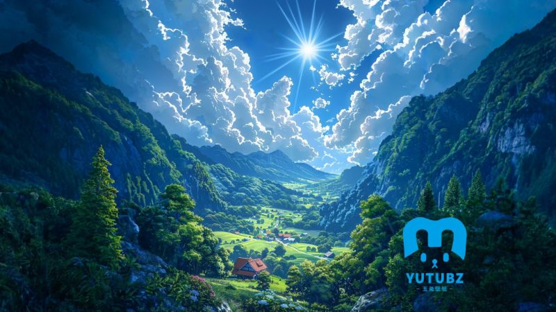 山谷-山谷草地-玉兔4K壁纸！