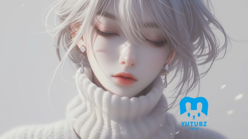 冬季元素-冷艳-玉兔4K壁纸！