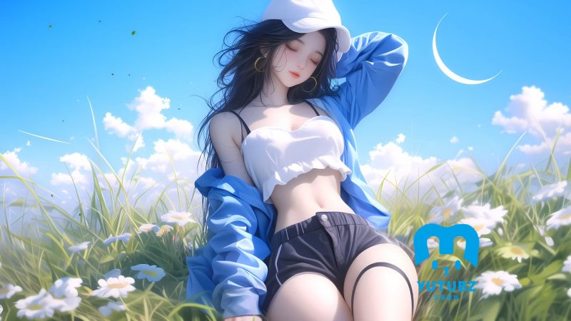 动漫少女-夏日晴空-玉兔4K壁纸！