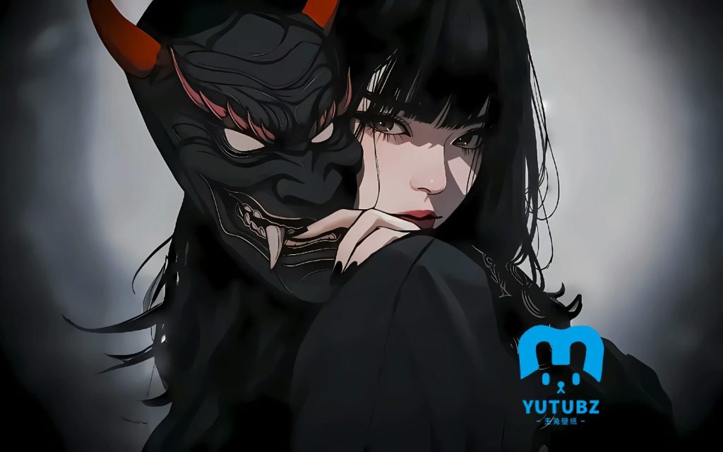 恶魔少女_神秘面具-玉兔4K壁纸！
