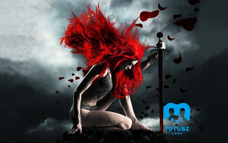 红发美女战士影视壁纸-玉兔4K壁纸！