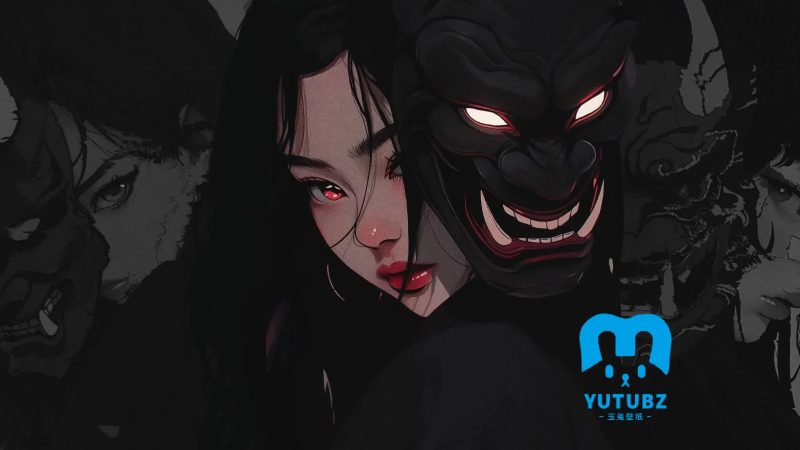 女孩-暗黑女孩-玉兔4K壁纸！